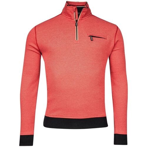 Baileys Trui Half Zip Two-Tone Oxford Doubleface Jacquard Interlock Dark Cerise / male