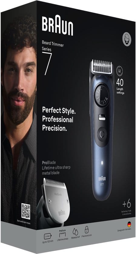Braun BT Styler BT7520 Baardtrimmer - 1 stuk - 5-in-1 trimmer - 39 lengte-instellingen - LED-display