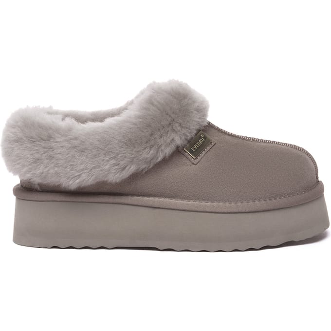 EVER AU Dames Leren Pantoffels - Topknot