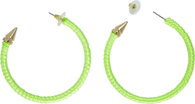 Neon groene oorringen