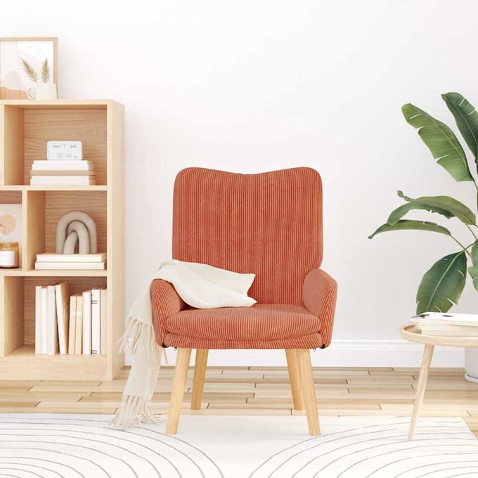 vidaXL Fauteuil Rood-oranje 63 x 67 x 94 cm Stof