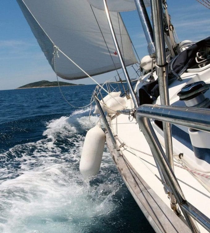Fotobehang - Sailing 225x250cm - Vliesbehang