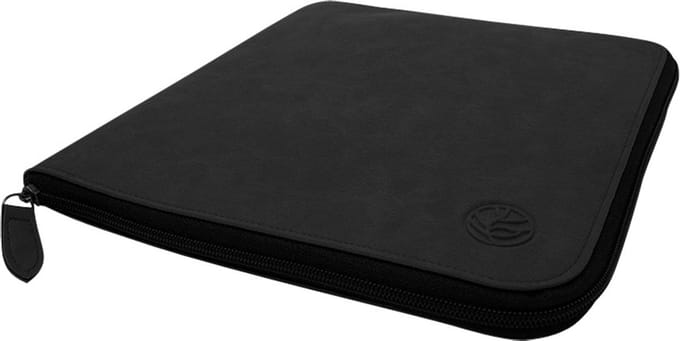 Greenstory - Werkmap - extra vakjes en ruimte - A5 - Vegan Black - met ritssluiting