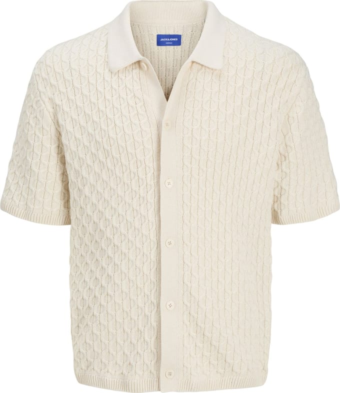 Jack & Jones Gebreide overhemd Effen Gebreide overhemd