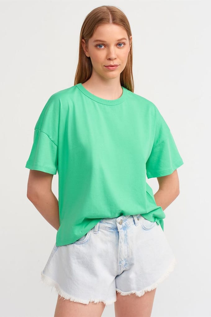 Oversized Katoenen Crew Neck T-Shirt