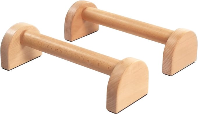 DD® Parallettes - Calisthenics - Dip Bars - 30x12x10cm - Bruin