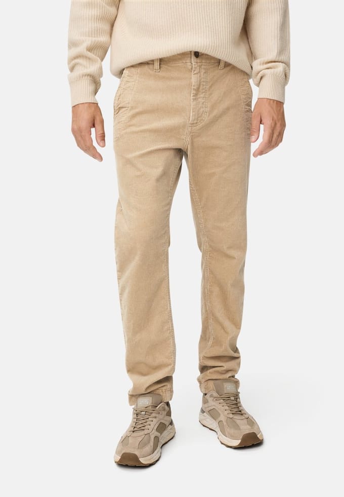 camel active Regular fit chino broek van corduroy - Maat menswear-36/30 - Beige