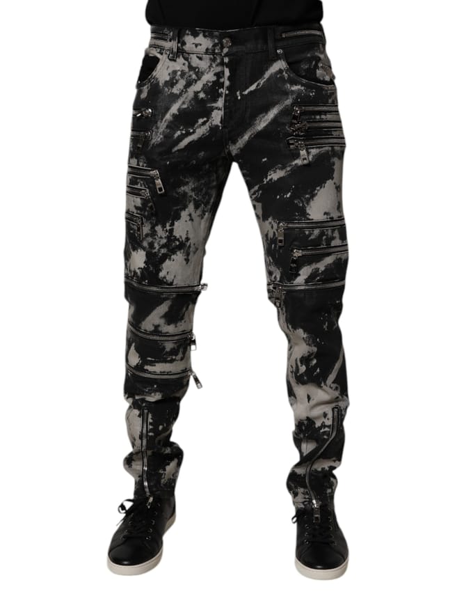 Zip Detail Slim Fit Jeans