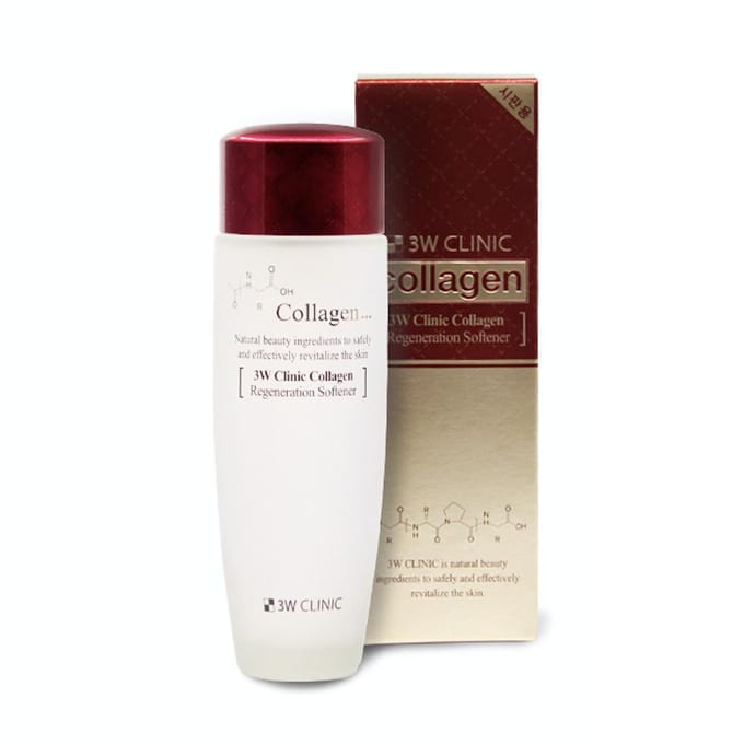 3W CLINIC Collagen Regeneration Softener 150ml, Emulsion 150ml (3 Options) #All white