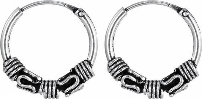 Fako Bijoux® - Bali Oorringen - Bali - 12mm - Zilverkleurig