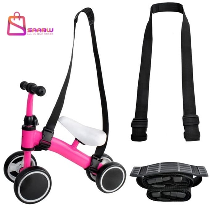 Draagriem voor Loopfiets, Step & Sled – Verstelbare Schouderband – schouderriem – Zwart – 11667