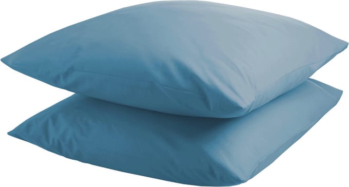 DoubleDry Kussensloop 2 stuks - 100% natuurlijk katoen - 2x 60x70 - turquoise