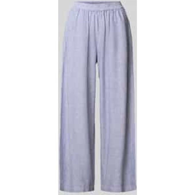 Stoffen broek van een mix van linnen en viscose met elastische band