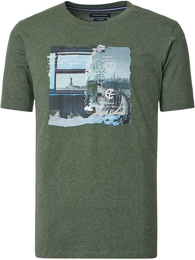 Casa Moda T-shirt Met Print 954383900-314 Groen - M