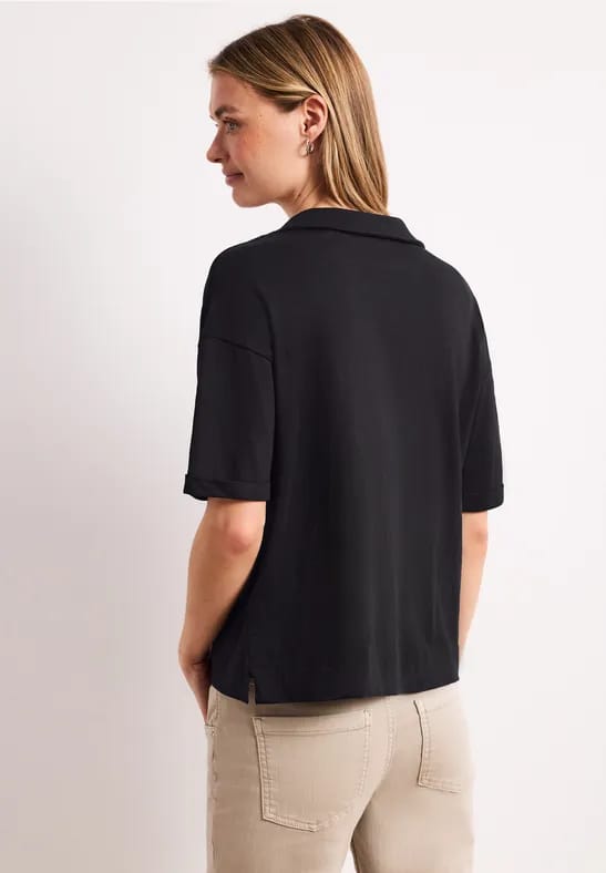 Jersey poloshirt met korte mouwen