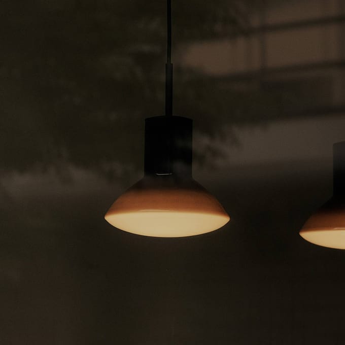 Grupa Onda hanglamp, bruin, Ø 17 cm, glas, GU10