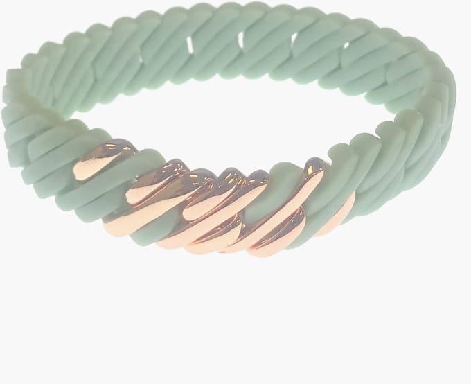 Armband the Rubz Pixel Mini 15 mm Dusty Green pink gold