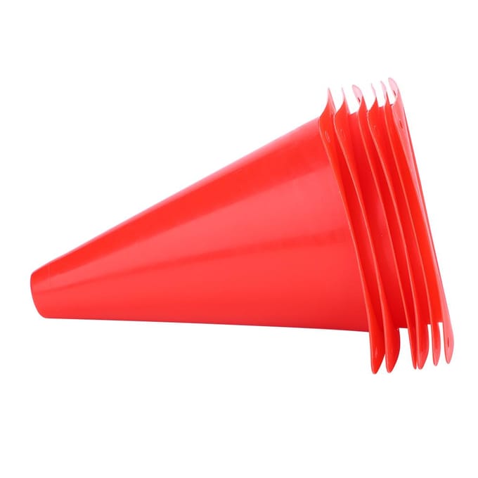 6 stuks 18cm Voetbal Training Kegel Voetbal Barrières Plastic Marker Houder Accessoire rood