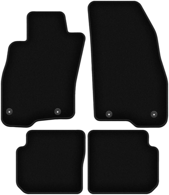 BASIC zwarte veloursmatten voor: Fiat Punto 12' hatchback (2012-2018)