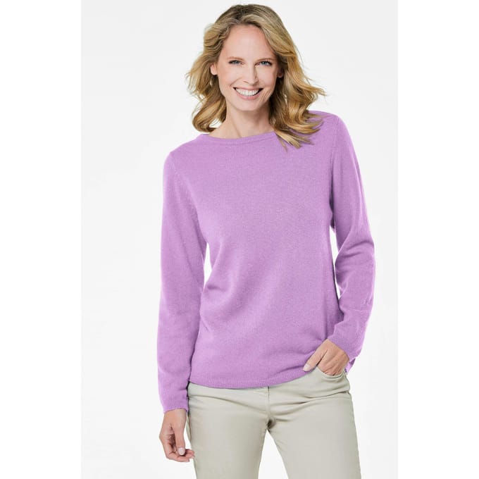 Pullover van kasjmier met boothals - sering - Gr. 21 van Goldner Fashion