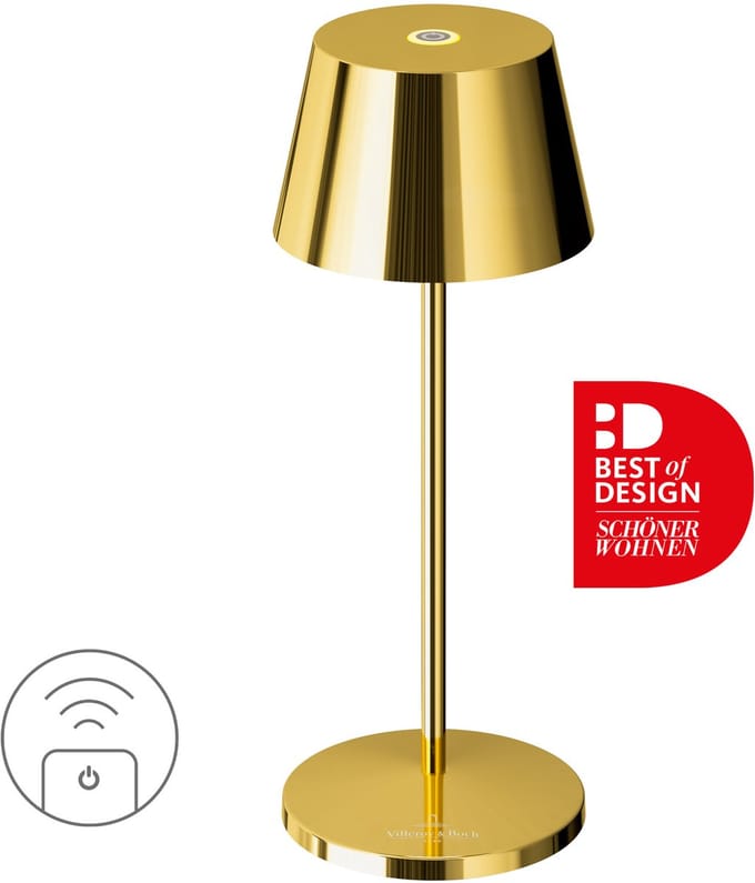 Sompex | Seoul Micro RC| Goud | oplaadbare tafellamp |