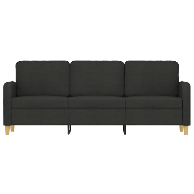 vidaXL Driezitsbank 180 cm stof zwart