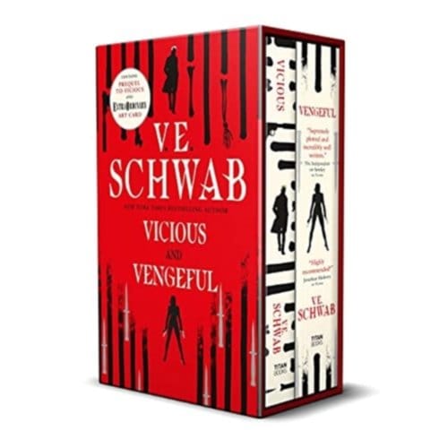 ViciousVengeful slipcase door V.E. Schwab Boek 9781789099744