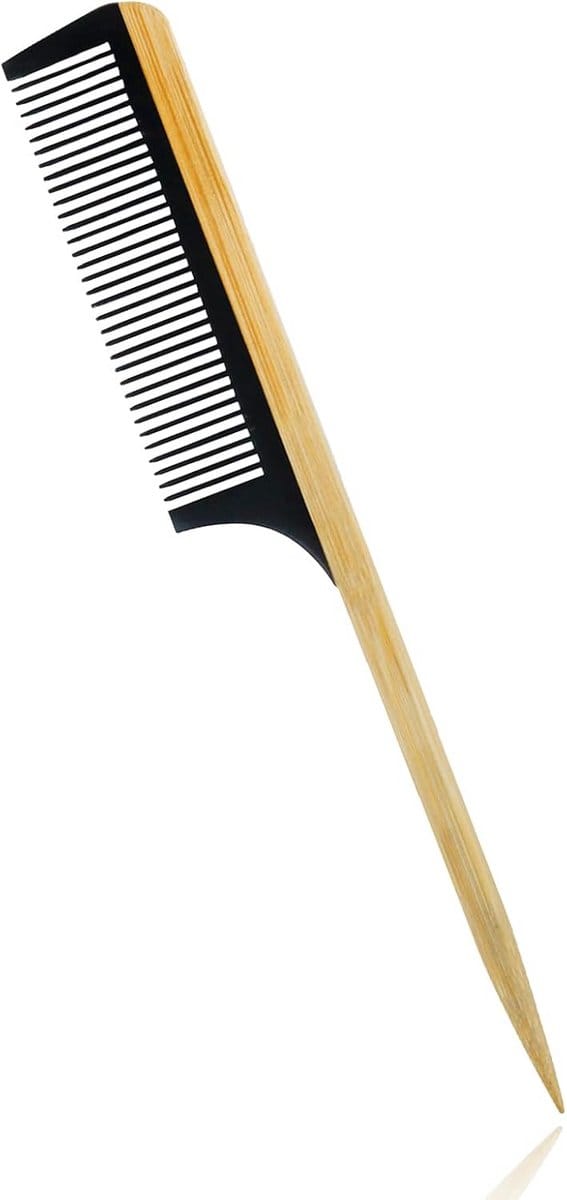 Bamboe Rattail Kam voor Precisie Haarstyling