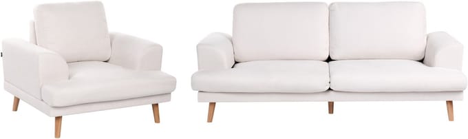 KILDAL - Bankenset 4-zits - Lichtbeige - Polyester