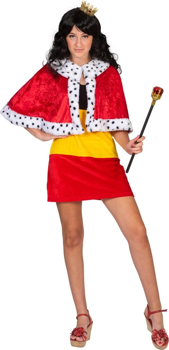 Koninginnen cape rood kort model