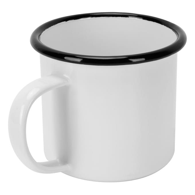 8cm 350ml Emaille Beker Milieuvriendelijke Verdikte Waterbeker voor Koffie Wijn Water wit