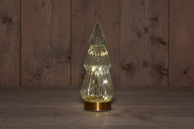 Anna's collection - B.O.T. Tree Glass 10X23,5 cm Clear With Golden...