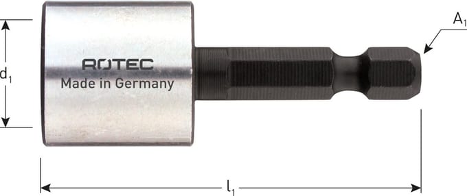 Dopsleutel E6.3 1/4" bitopn., magnetisch, SW 8x50