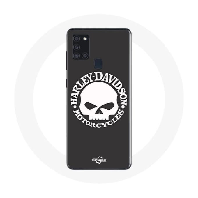 Coque - Maniacase - Galaxy A21S - Souple - Noir - Tête de mort