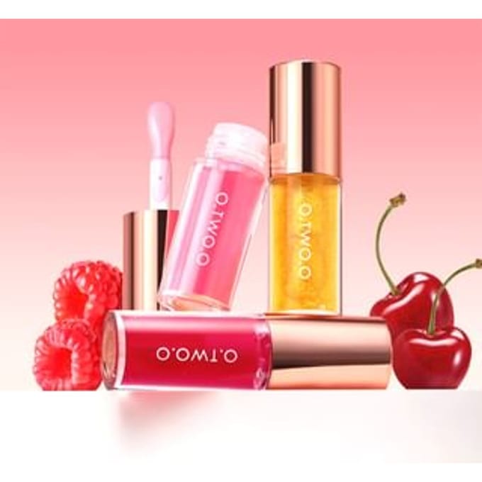 O.TWO.O - Plump Shiny Crystal Lip Gloss - 4 Colors #03 Raspberry - 4g