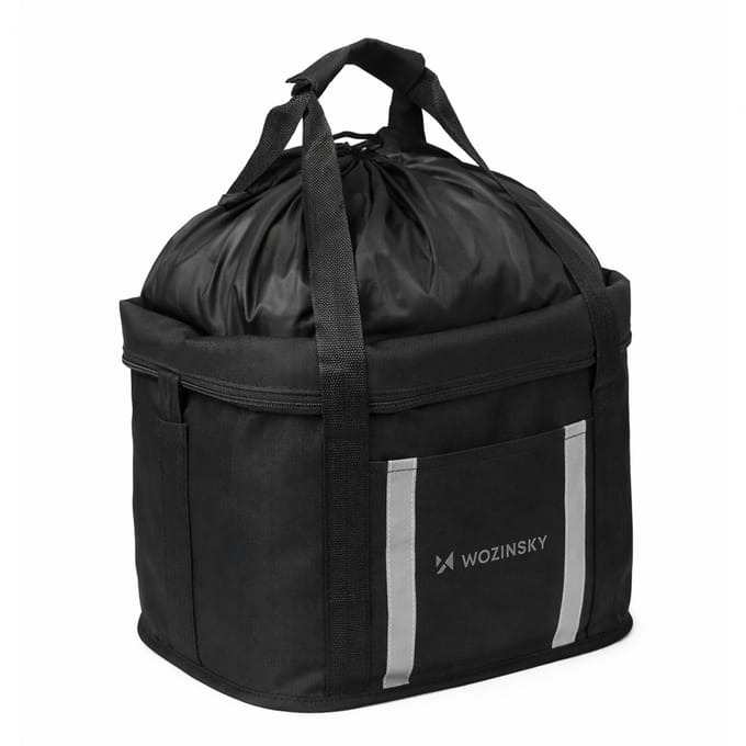 Wozinsky fabric bicycle basket large - black