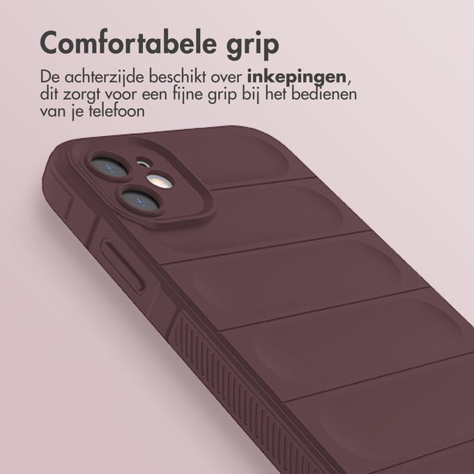 imoshion Hoesje - Geschikt voor Apple iPhone 11 - EasyGrip Backcover - Aubergine