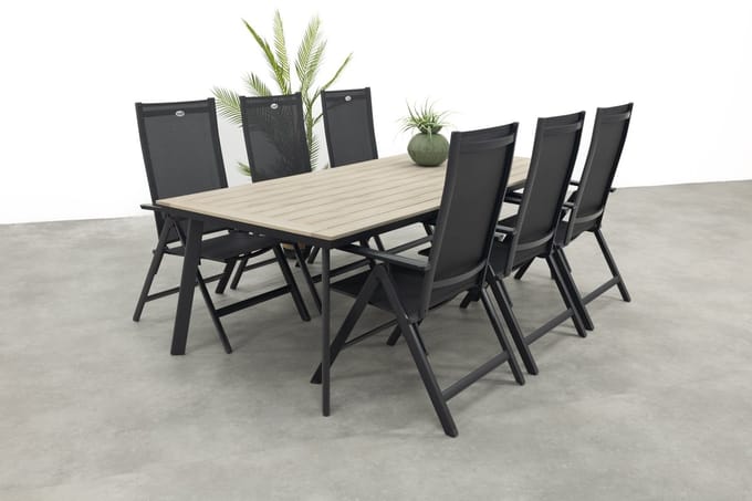 Hartman Napoli/Vigo 230x100 cm. verstelbare tuinset 7-delig