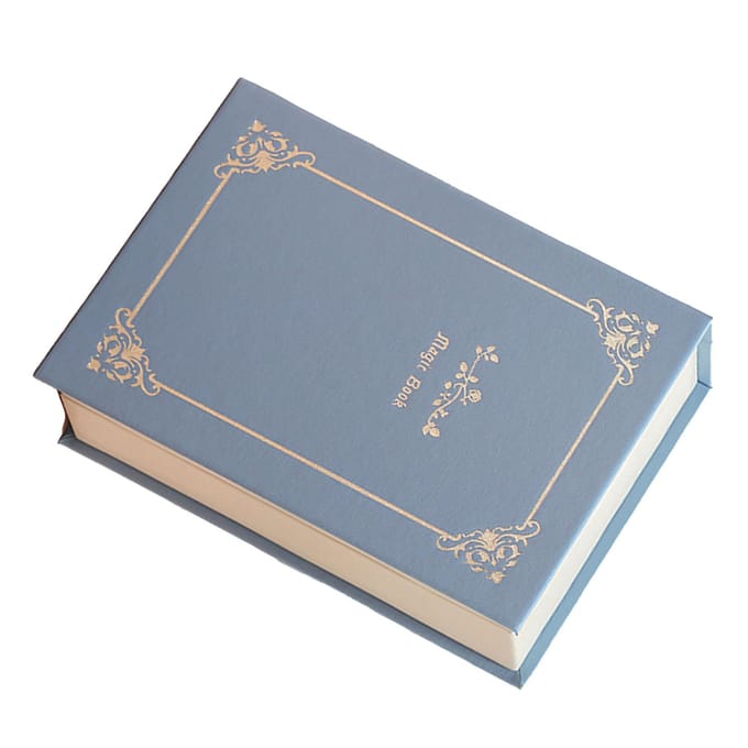 Sieradendoos Magnetische Sluiting Dubbelzijdig Grote Capaciteit Decoratief PU Leer Ketting Oorbellen blauw