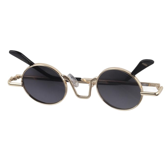 Retro Trend Zonnebril Zonnebril met Rond Montuur beige
