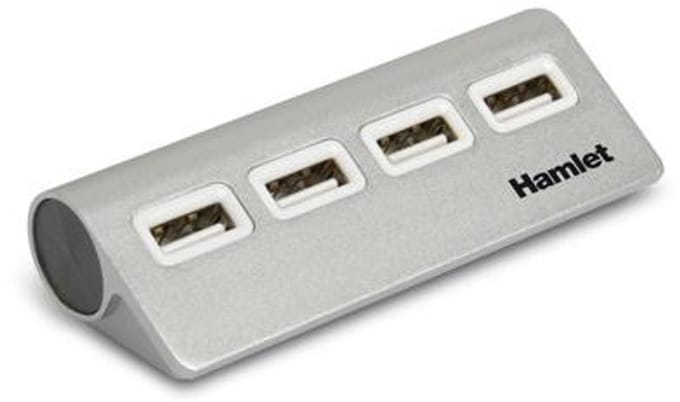 Hamlet XHUB4020AL interface hub USB 2.0 480 Mbit/s Aluminium
