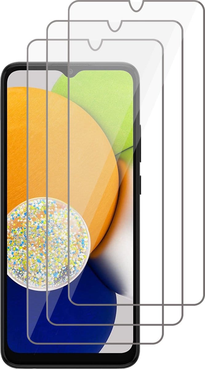 Screenprotector geschikt voor Samsung A03 - Gehard Glas Beschermglas Tempered Glass Screen Protector - 3 Stuks