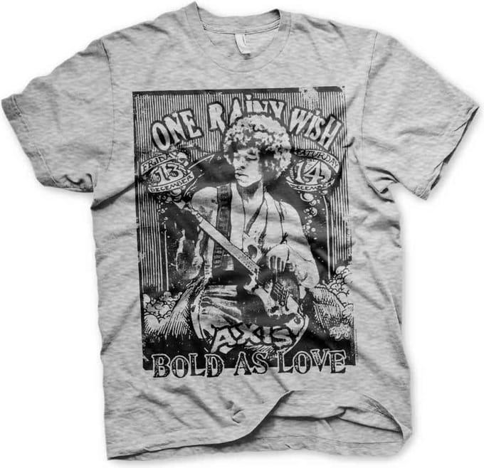 Jimi Hendrix Heren Tshirt -S- Bold As Love Grijs