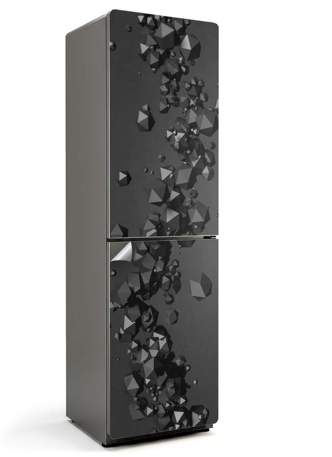 WALLFLUENT Koelkaststickers - Abstracte vormen - 60 x 205 cm - Zelfklevend
