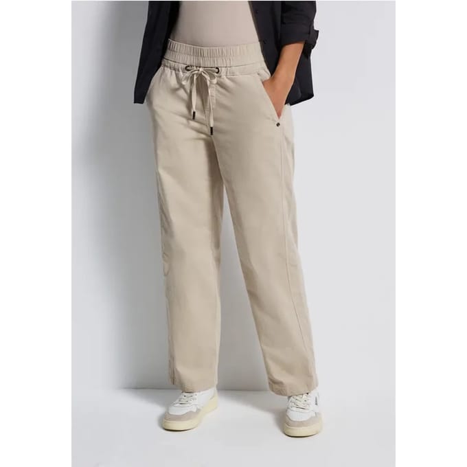 Gewassen look corduroy broek
