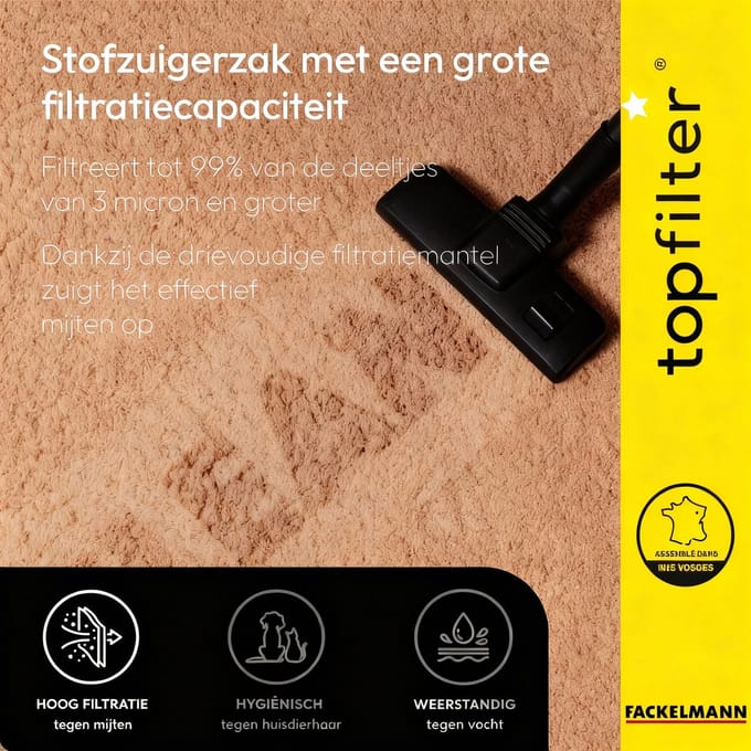 Set van 4 stofzuigerzakken voor Hoover TopFilter Premium