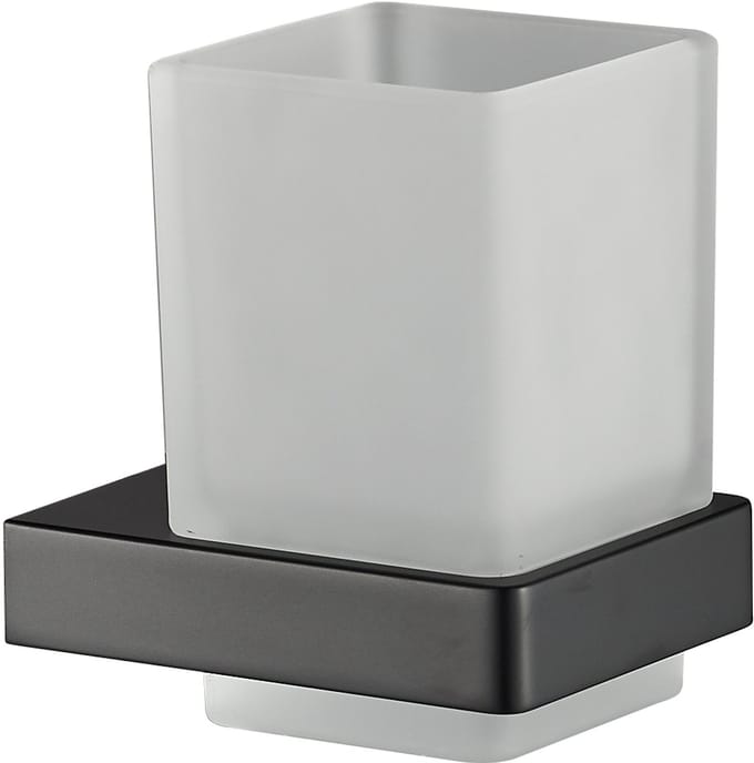 Plieger Altea Glashouder – Bekerhouder badkamer - Wandmontage – Matzwart