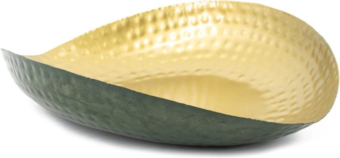 HomeBound by KY | Tray metaal druppel groen met goud | dienblad