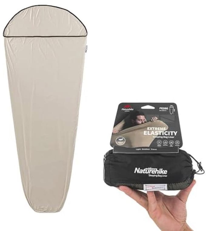 Elastische, Lichtgewicht en Compacte Slaapzak Voering voor Backpacken en Kamperen