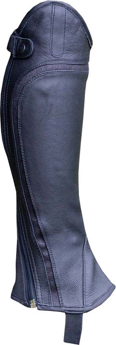 Mondoni Shine Line Minichaps - Maat: S - Zwart - Leer